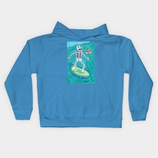 Surfing Skeleton Kids Hoodie